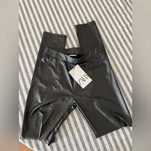 NWT Zara pleather pants!